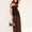 femora Odela Strapless Scarf Drop Waist Maxi Dress Chocolate – Chocolate Strapless Drop Waist Maxi Dress with Scarf