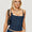 femora Charismatic Denim Corset Dark Pinstripe – Korean Style Pinstripe Denim Top
