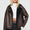 Femora Nunez Faux Leather Jacket for Women – Washed Brown / Black