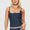femora Charismatic Denim Corset Dark Pinstripe – Korean Style Pinstripe Denim Top
