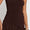 femora Odela Strapless Scarf Drop Waist Maxi Dress Chocolate – Chocolate Strapless Drop Waist Maxi Dress with Scarf