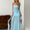 femora Jesemia Halter Blouson Maxi Dress Blue – Blue Halter Neck Blouson Evening Maxi Dress