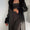 Femora Brooklyn Faux Leather Long Coat for Women – Black