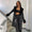 Femora Brooklyn Faux Leather Long Coat for Women – Black